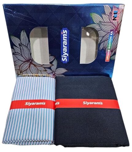 Siyaram's Shirt & Trouser Fabric in Box Packing (Shirt-2.35 m, Pant-1.25 m)